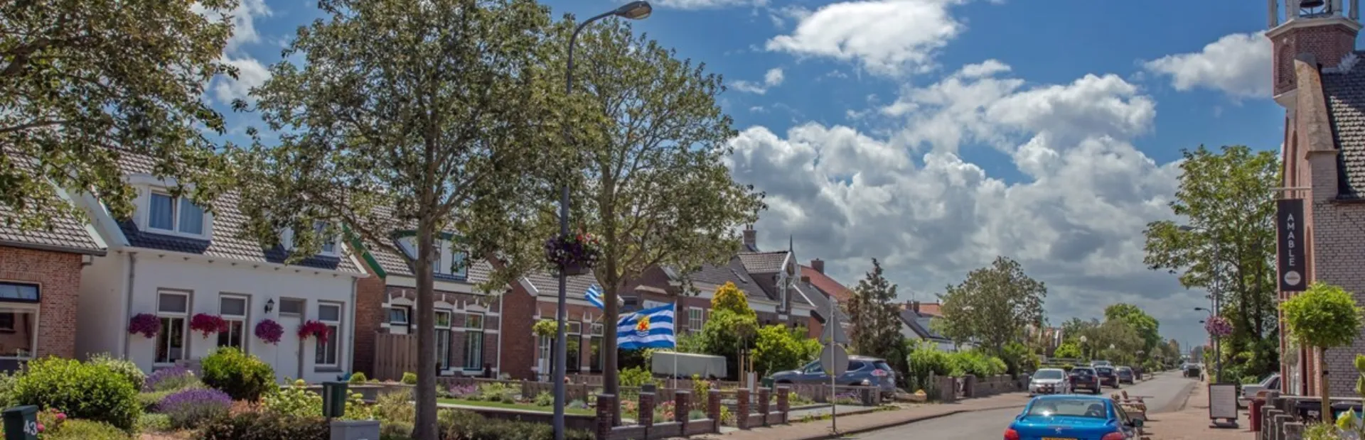 Kamperland straat auto